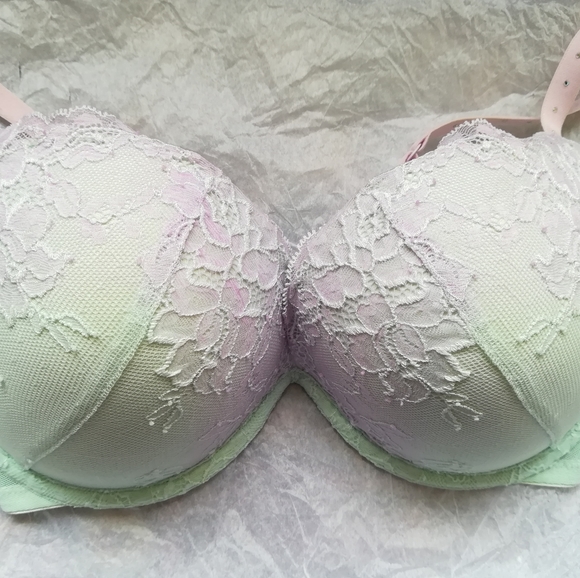 NWOT La Senza lace rhinestone push-up bra - Picture 1 of 5